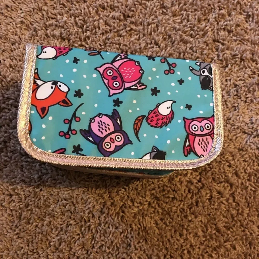 Conair Owl cosmetic travel case NWT